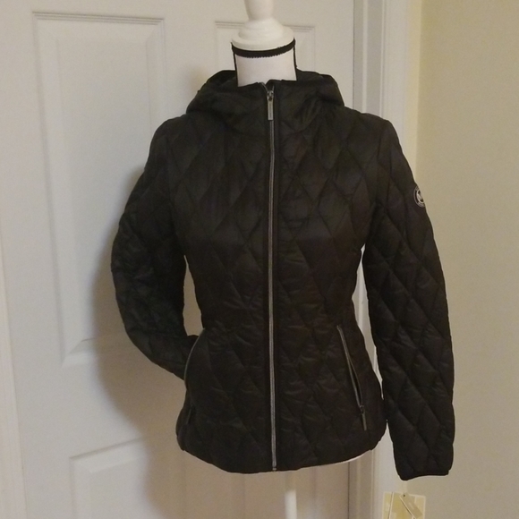 SALE! Michael Kors Packable Down Jacket Hood XS S - Picture 2 of 8
